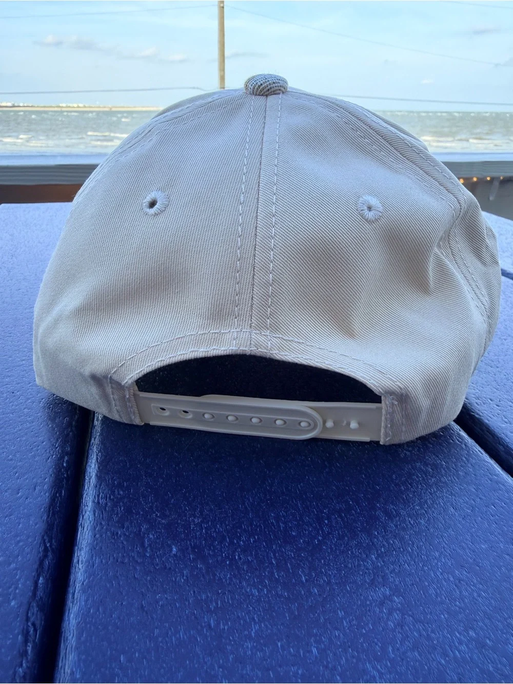 Amen Embroidered Floral Brim Baseball Cap - Cream